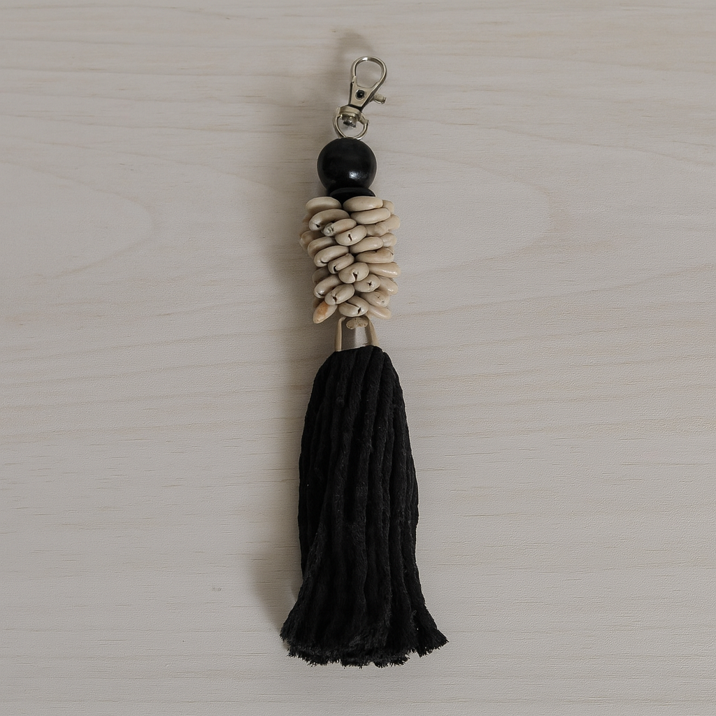 Shell & Tassel Bag Charm Keychain