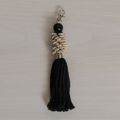 Shell & Tassel Bag Charm Keychain