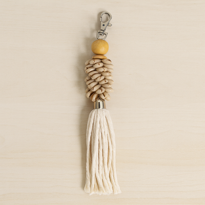 Shell & Tassel Bag Charm Keychain
