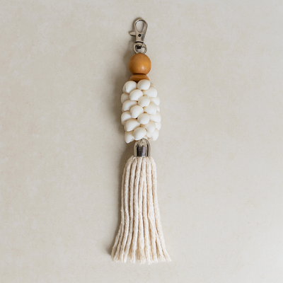 Shell & Tassel Bag Charm Keychain