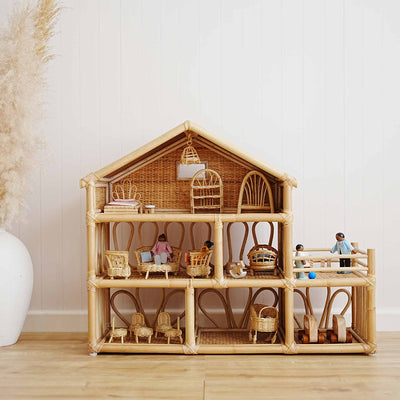 Beach Rattan Toy Dolls House