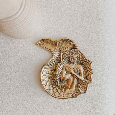 Brass Mermaid Trinket Dish