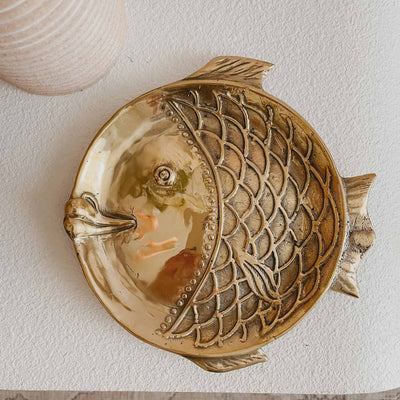 Fish Trinket Tray Brass Dish