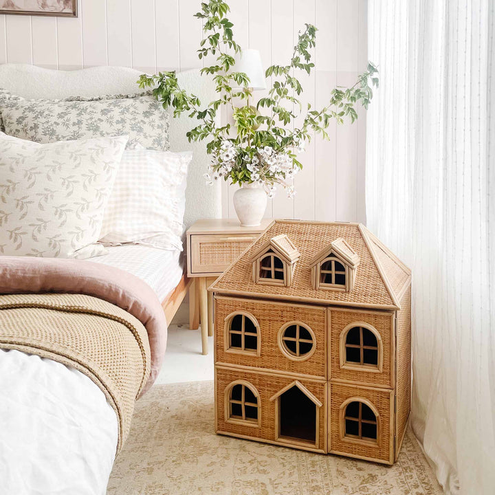 dieffenbachia dollhouse Haven Grand Rattan Doll Mansion – Stitch & Straw