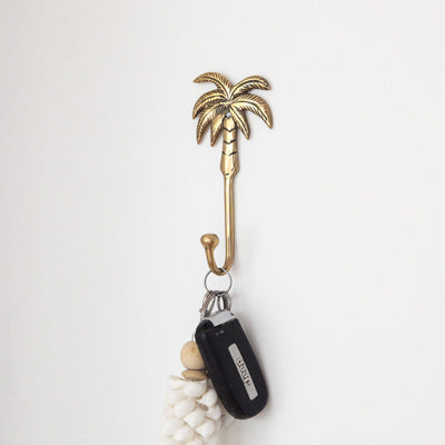 Oceana Palm Tree Brass Hook