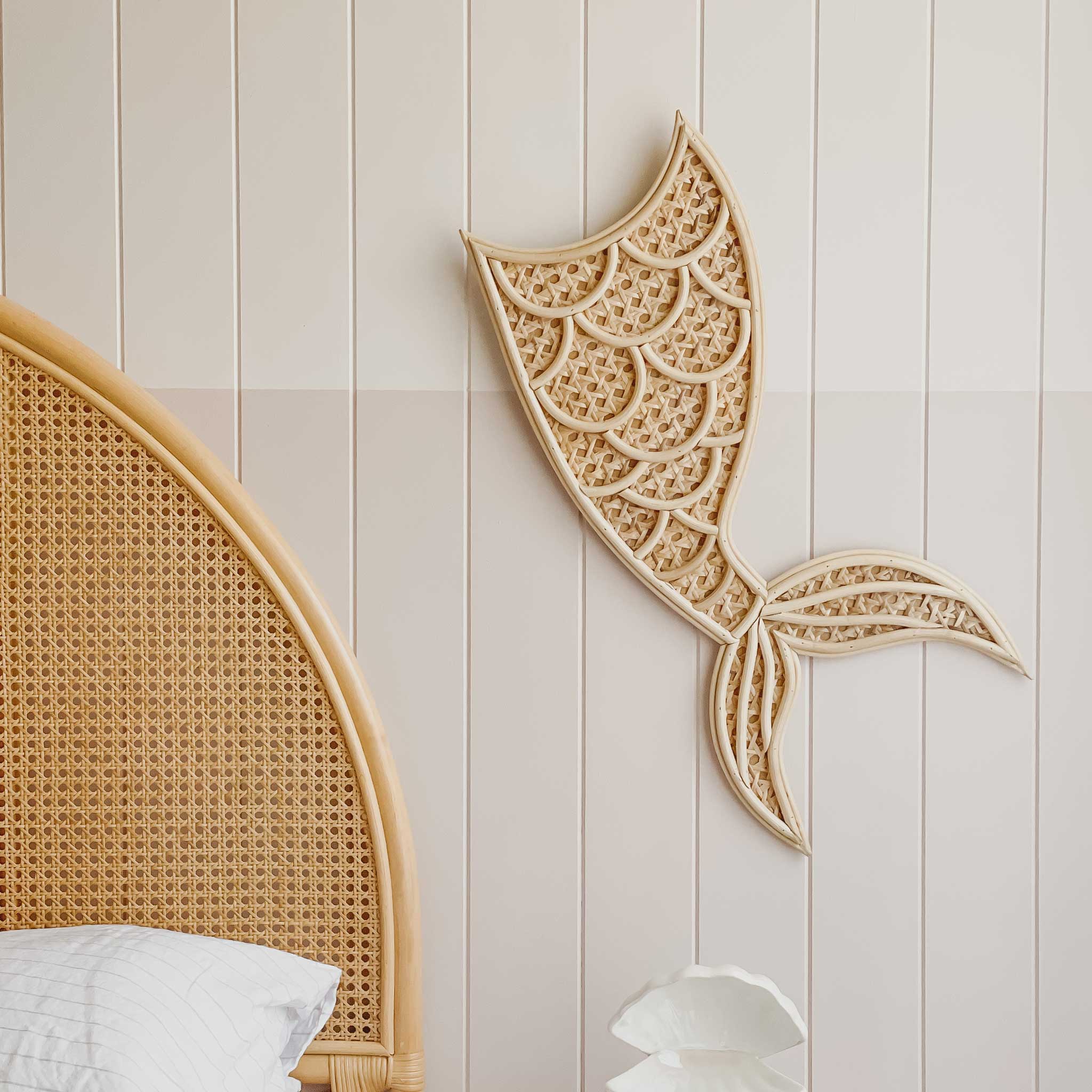 Rattan Mermaid Tail - Nursery Decor – Stitch & Straw