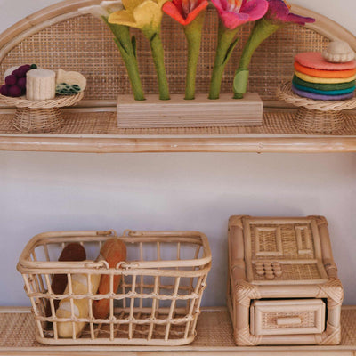 Rattan Kids Shopping Basket