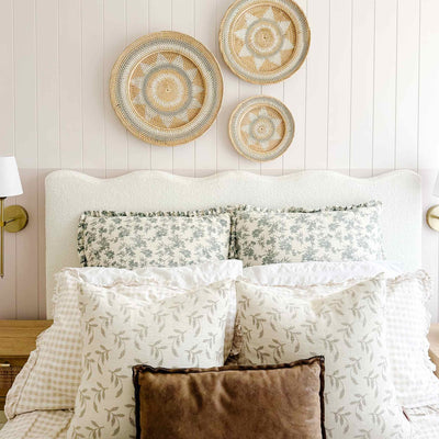 Solana Woven Wall Plate Set of 3 – Rattan Boho Wall Decor
