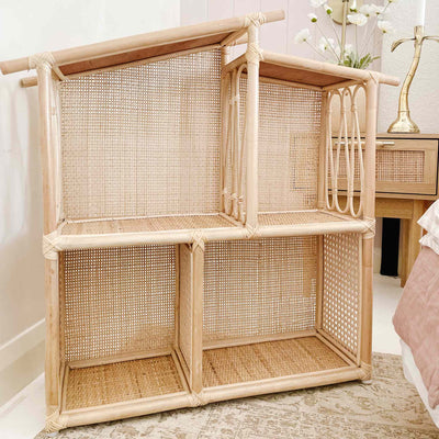 Rattan Toy House Self - A versatile storage and Decorative Piece