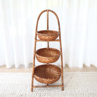 Rattan Toy Grocer Stand - Round
