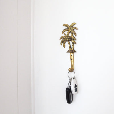 Tropicana Palm Tree Brass Hook