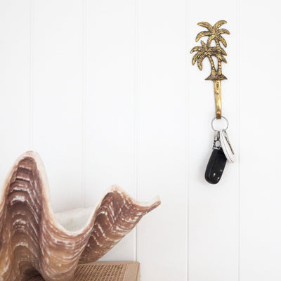 Tropicana Palm Tree Brass Hook