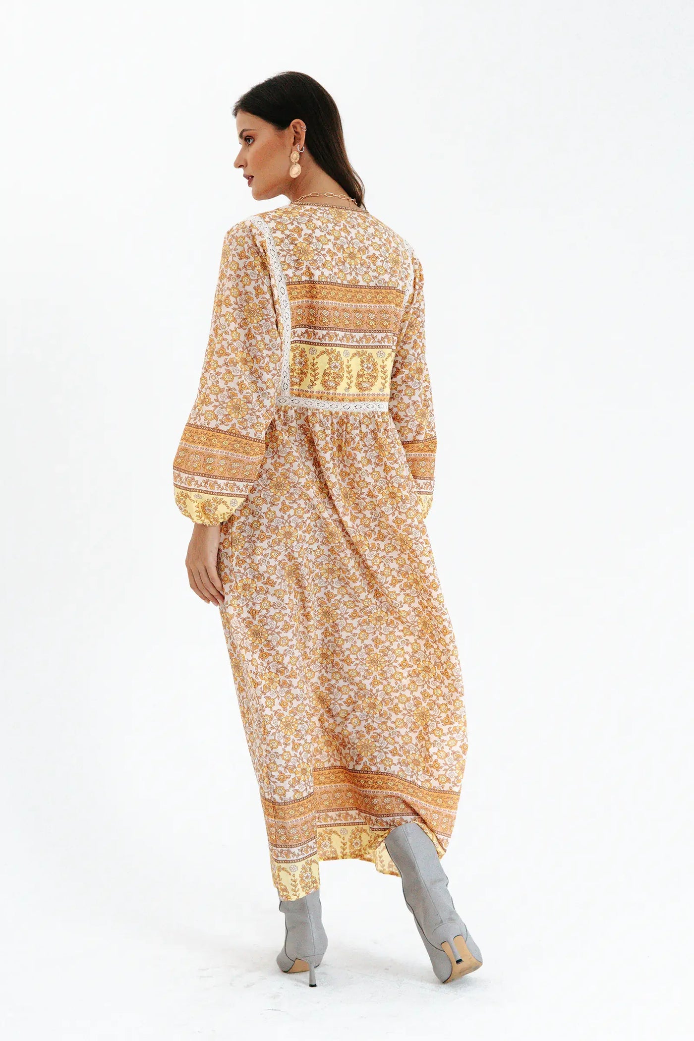 Athena Lemon Yellow Maxi Dress - FLEURMOON – Stitch & Straw