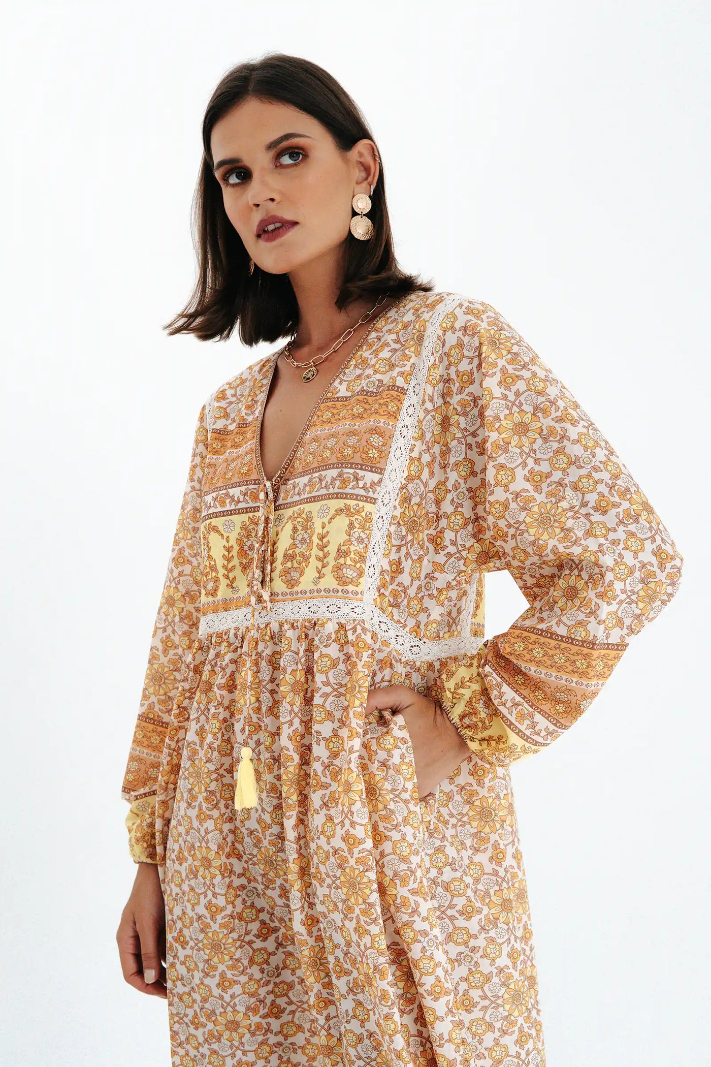 Athena Lemon Yellow Maxi Dress - FLEURMOON – Stitch & Straw