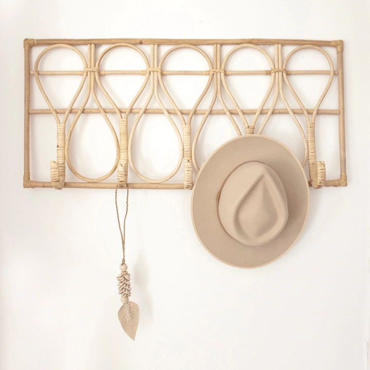 Cove Large Rattan Wall Hook Stitch Straw Australia