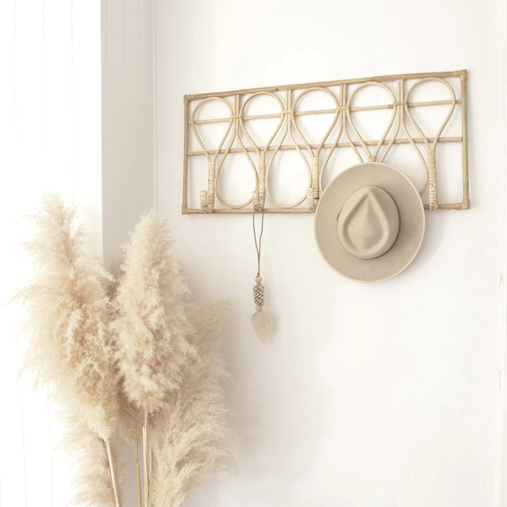 Cove Large Rattan Wall Hook Stitch Straw Australia