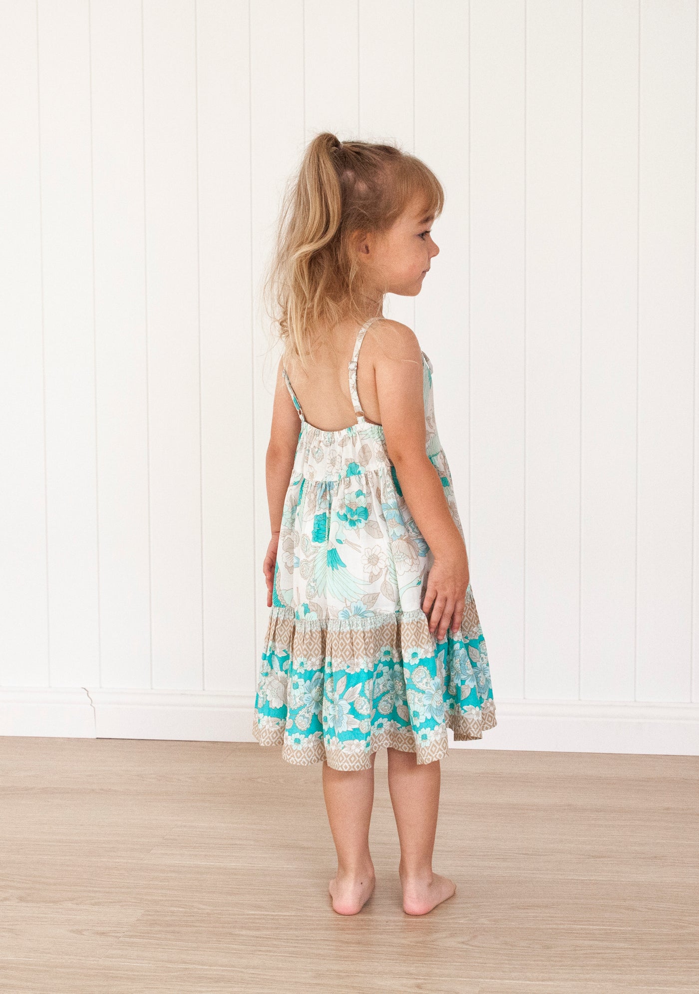 Stella Strappy Kids Dress - Mint Stork