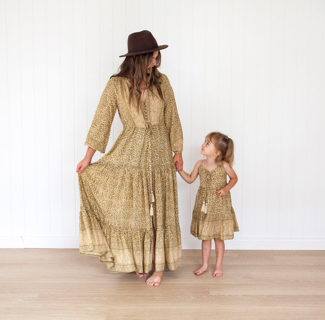 mommy and me bohemian dresses Boho Mommy and Me Joy Plus Love Styled Shoot  JOYFULLY GREEN