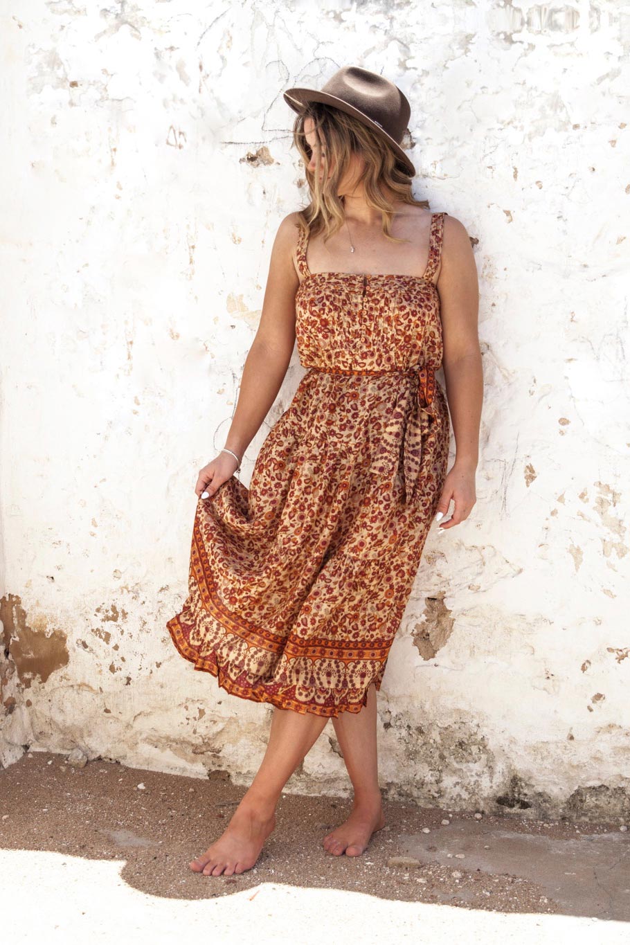 cider boho dress Plumeria Maxi Dress