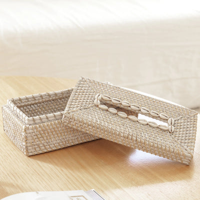 Oakley Rattan Tissue Box Cover