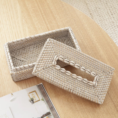 Oakley Rattan Tissue Box Cover