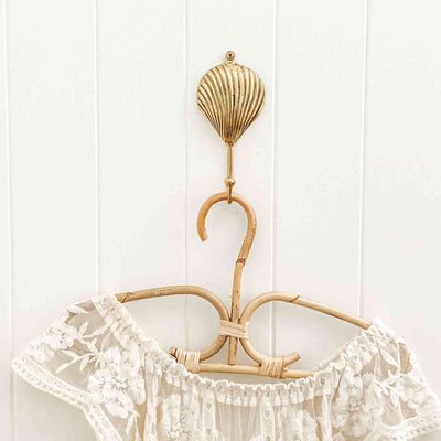 Scallop Shell Brass Wall Hook