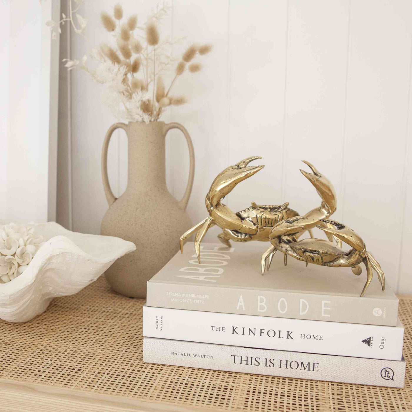 Caspian Brass Crab Ornament