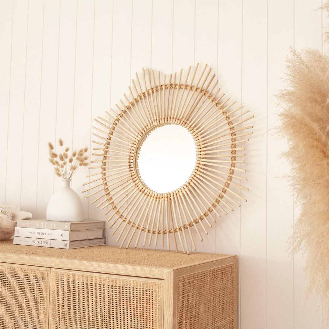 Soliel Starburst Rattan Mirror - Stitch & Straw Australia