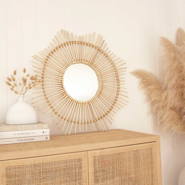 鏡 rotta rattan mirror etoile L rotta rattan mirror etoile L rotta