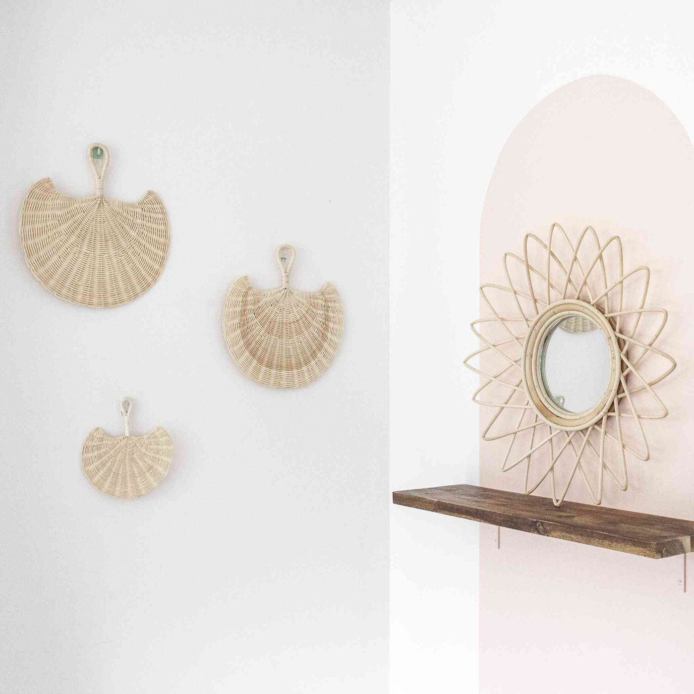 Sun Rattan Mirror