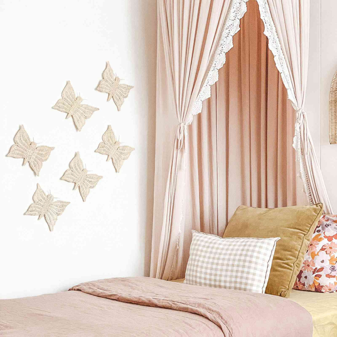 Rattan Butterfly Wall Decals