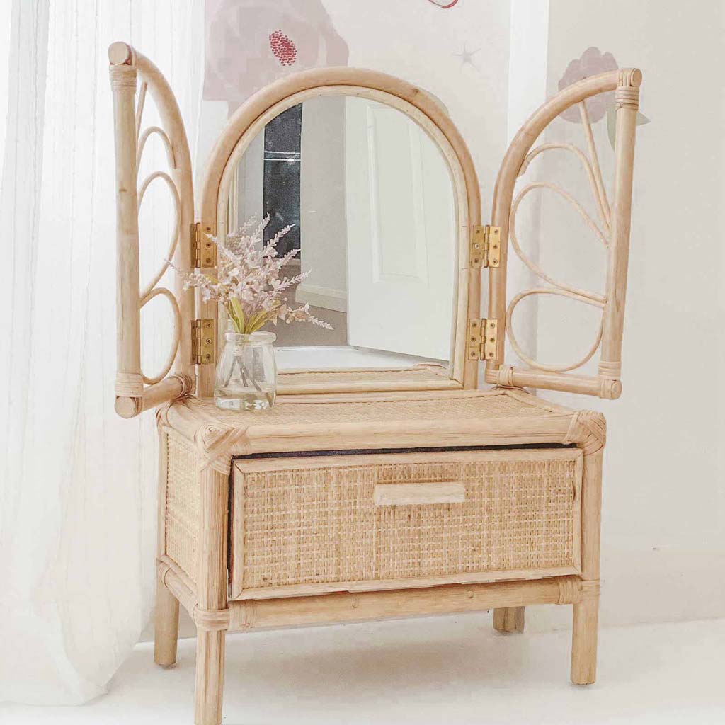 Butterfly Kids Rattan Vanity