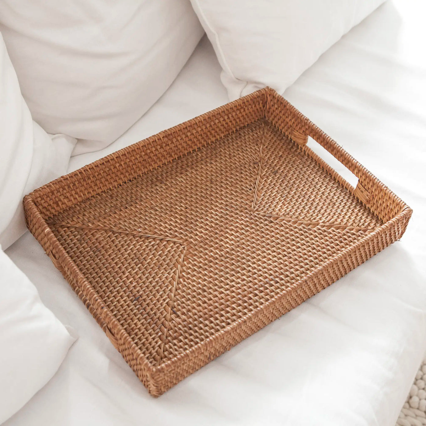 Rectangular Rattan Tray