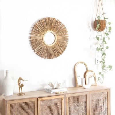 Seagrass Rattan Wall Hanging Mirror
