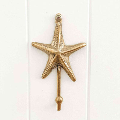 Starfish Brass Wall Hook